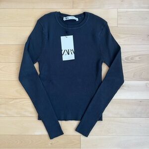 NWT Zara Fitted Ribbed Knit Top